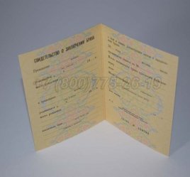 Свидетельство о Браке 1991г РСФСР в Мурманске