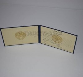 Диплом Техникума Советского Союза 1995г в Мурманске