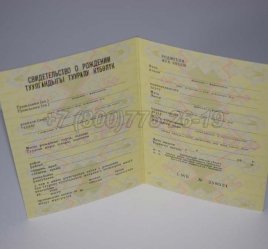 Свидетельство о Рождении 1983г Киргизской ССР в Мурманске