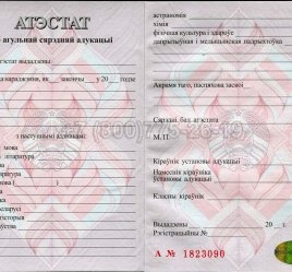 Аттестат о Полном Среднем Образовании Беларуси 2021г в Мурманске